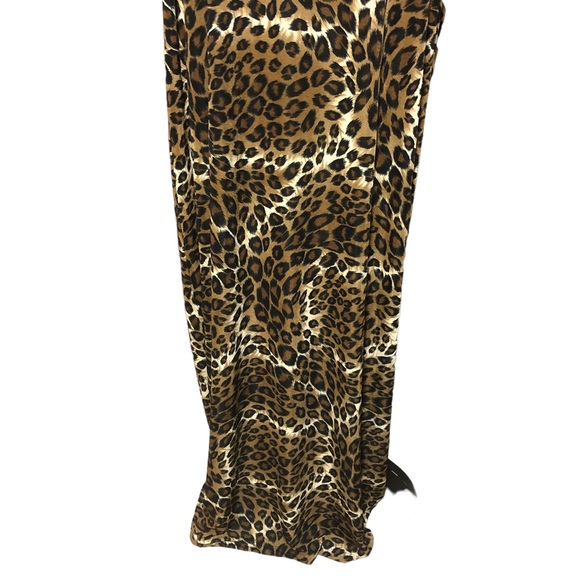 PER SEPTION Animal Print Short Sleeve Maxi Dress 3X USA - Picture 3 of 8